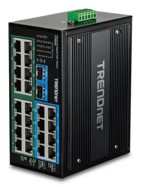 Trendnet TI-PG262 / Priemyselný switch / 24x Gigabit / 16x PoE+ / 2x SFP / 480 W PoE / DIN-Rail (TI-PG262)