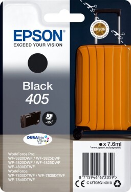 Epson Epson 405 - 7.6 ml - Schwarz - original - Blister mit RF- / akustischem Alarmsignal - Tintenpatrone - fur WorkForce WF-7310, 7830, 7835, 7840, WorkForce Pro WF-3820, 3825, 4820, 4825, 4830