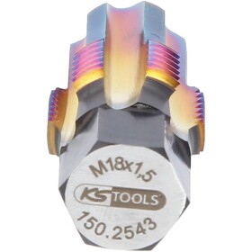KS Tools 150.2543 univerzálny prerezávač závitov M18 x 1.5 Špeciálna nástrojová oceľ 1 ks; 150.2543