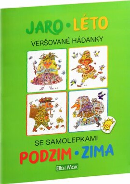 Presco Group Ellaamp;Max JAR, LETO, JESEŇ, ZIMA – Kniha samolepiek a hádaniek