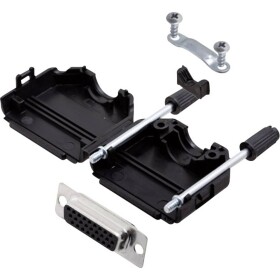 Encitech DPPK15-BK-HDS26-K 6355-0011-12 sada D-SUB zásuvková lišta 180 ° Pólov: 26 spájkovaný 1 sada; 6355-0011-12