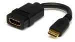 StarTech Mini HDMI - HDMI 13 cm / Adaptér / 4K 30Hz / HDMI 1.4 / Pozlátené konektory (HDACFM5IN)