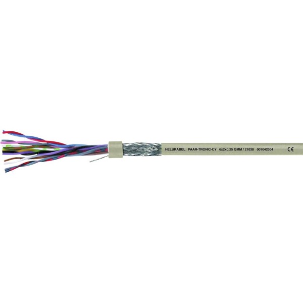 HELU 21038-1000 dátový kábel LiYCY 6 x 2 x 0.25 mm² sivá 1000 m; 21038-1000