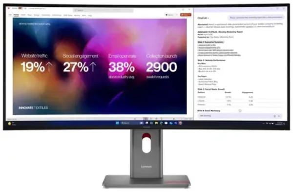 39.7" Lenovo ThinkVision P40WD-40 čierna / IPS / 5120 x 2160 / 21:9 / 2000:1 / 400cd-m2 / DP+HDMI+USB-C / VESA (64B4GAT1EU)