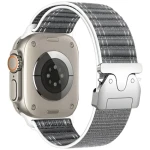 Beline Woven Nylon Diagonal Style Parachute šedá / Remienok pre Apple Watch / 42/44/45/49 mm / nylonový