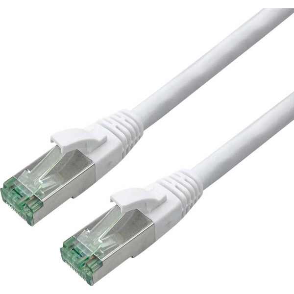 Roline recycled material 21.45.3262 RJ45 sieťové káble, prepojovacie káble CAT 6A S/FTP 2.00 m biela dvojžilový tienený, dvojžilový tienený, PVC plášť 1 ks; 21.45.3262