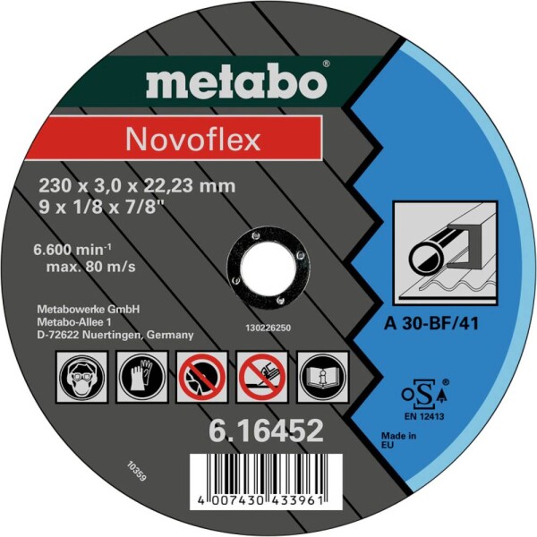 Metabo 616456000 rezný kotúč lomený 25 ks; 616456000 - Metabo novoflex 125 x 2,5 x 22,23 mm 616456000