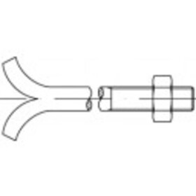 TOOLCRAFT 108105 skrutky do muriva a do základov M16 160 mm vonkajší šesťhran DIN 529 ocel glavanizované zinkom 25 ks; 108105