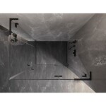 MEXEN/S - Lunar L Duo sprchovací kút dvere krídlové pravá 115 x 70, transparent, čierna 834L-115P-070L-70-00