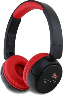 HelloKitty Słuchawki nauszne Hello Kitty Face Logo Bluetooth Červený