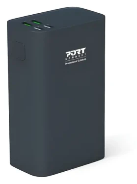 PORT CONNECT Powerbank 26 800 mAh PD 65W / Powerbanka / 2x USB-C / 2x USB-A / LED indikátor (907004)