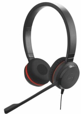 Jabra Evolve 20 Stereo čierno-červená / Pre callcentrá / Mikrofón / USB / MS (4999-823-309)