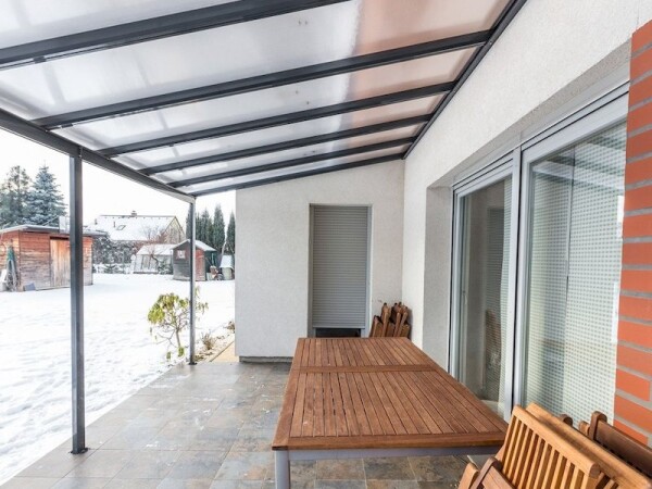 Hliníková pergola Terrassendach Original - antracit (4,26 × 3,06 m)