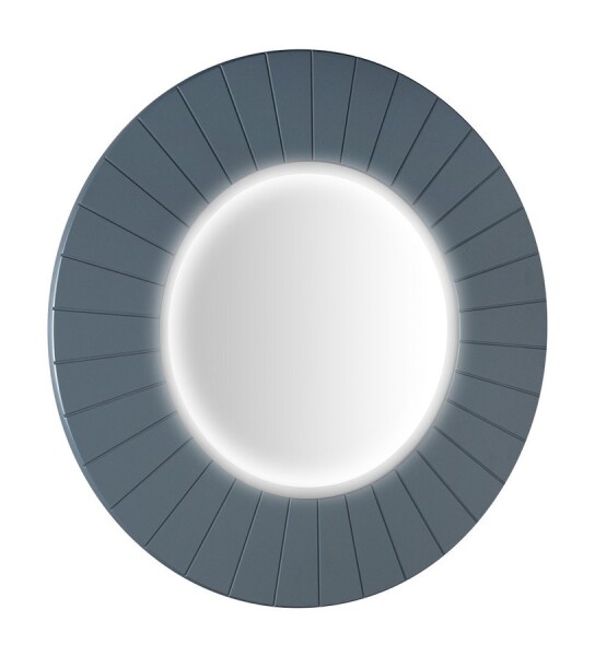 SAPHO - LUMIRO STRIP guľaté zrkadlo s LED osvetlením v ráme, priemer 75cm, siena LR750-4242S