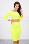 Dámsky set 9084 Neon yellow - K-Fashion UNI neon žlutá