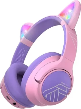 PowerLocus Bobo Cat Ears Kids fialová / Slúchadlá / Detská / Bezdrôtová (48197-0)