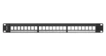 Lanberg PPKS-1024-B čierny / Patch panel / Modulárny (Keystone) / 24 portov / 1U / 19" (PPKS-1024-B)
