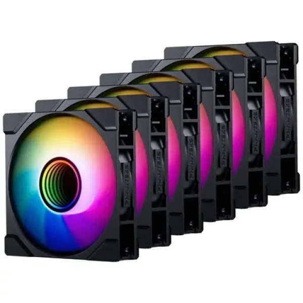 PHANTEKS M25 Gen2 PWM D-RGB Reverse Blade 6ks čierna / 120mm / Hydraulic Bearing / Build Kit (GABU-846)