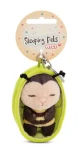 Nici GREEN kľúčenka spiaca Včielka + zelený košík 12 cm
