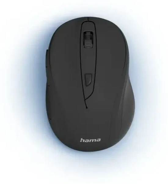 HAMA MW-400 V2 čierna / Ergonomická bezdrôtová myš / 6 tlačidiel / 2.4 GHz / 1600 DPI