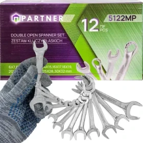Partner Súprava plochých kľúčov 6-22 mm / Kľúče ploché / 8 ks