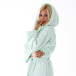 Dámský krátký župan Siena s kapucí model 21751439 Jade - Vestis Velikost: S-M