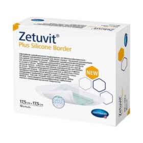 ZETUVIT Plus silicone border kompres sterilný 17,5 x 17,5 cm 10 ks