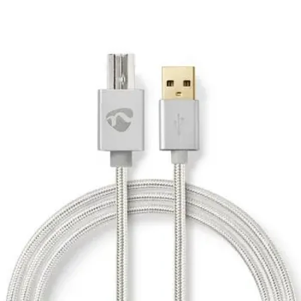 Nedis Profigold Fabritallic USB-A - USB-B kábel k tlačiarni / Kábel USB / USB 2.0 / 480 Mbps / 2 m (CCTB60100AL20)