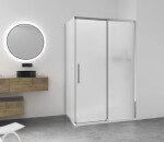 CERANO - Sprchovací kút Lantono - pravá - 8 mm - Soft-Close - chróm, mliečne sklo - 100x70 - posuvný CER-665524