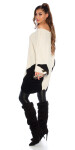 Trendy KouCla bat knit Oversize sweater black Einheitsgroesse