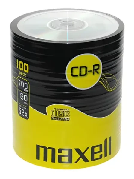 Maxell CD- R 700 MB / 52x / 80 min / 100 ks / Spindl (MX624037)
