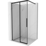MEXEN/S - Rox Sprchová zástena WALK-IN ľavá 95 x 200, čierna okraj 8 mm, čierna 8C2-095-003-70-70-L