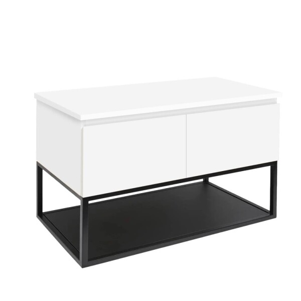 Kúpeľňová skrinka s krycou doskou SAT B-Way 119x57x45 cm biela lesk BWAY120WDESK BWAY120WDESK