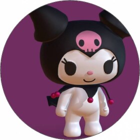 Jedlý papier Kuromi s čiapkou s lebkou 19,5 cm - Pictu Hap - Pictu Hap