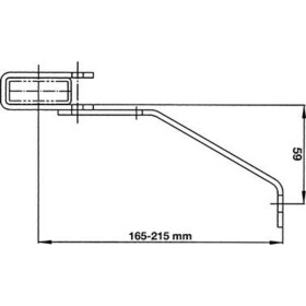 MUNK Günzburger Steigtechnik 60021 Nástenný držiak, pozinkovaná oceľ, nastaviteľný 165-215mm 1 ks; 60021