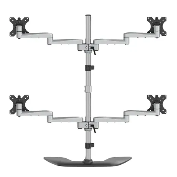 StarTech Quad-Monitor Stand / Držiak pre 4 monitory / do 32" / nosnosť 8 kg / náklon -40 ° až 90 ° / otočenie 360 ° (ARMQUADSS)