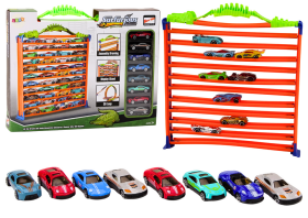 Mamido Autodráha a parkovisko 2v1 s garážou a autíčkami - 360 ° slučka set