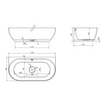 POLYSAN - PAGODA nástenná vaňa z liateho mramoru 170x85x58cm, biela 72976