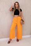 Široké nohavice v páse oranžové UNI