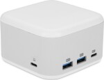 LMP PowerDock - USB-C GaN Power Adapter & 5-Port USB-C Dock - White