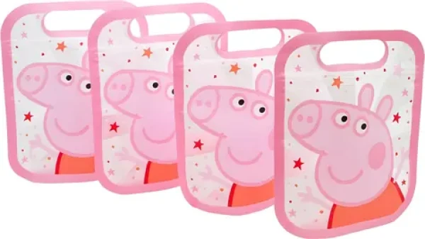 STOR Sada uzatvárateľných vreciek Prasiatko Peppa / Vrecko / 4 ks / Zip / Bez BPA (41277)