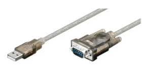 MicroConnect kábel USB2.0 A (M) - DB9 Sériový (M) 1,5m číra (68875)