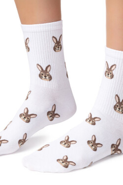 DÁMSKE VEĽKONOČNÉ PONOŽKY 136 bílá 35-37