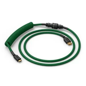 Glorious GMMK USB-C/USB-A krútený kábel 1.4m zelená / pre klávesnice Glorious / 1x USB-C(M) / 1x USB-A(M) (GLO-KB-ACC-CBL-COIL-FGRN)