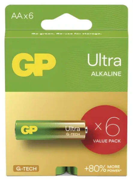 GP Ultra AA (LR6) / Batéria / Alkalická / 1,5 V / 6 ks (1013226000)