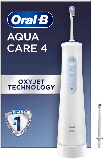 Oral-B AquaCare 4 Pro-Expert/ Ústna sprcha / 4 režimy čistenia / 2 nastavenia intenzity / 2 trysky (AquaCare 4)