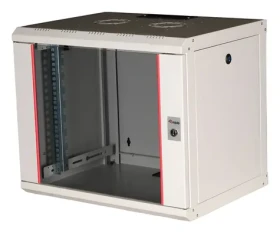 Equip 19" nástenný rozvádzač 9U 600x450mm svetlo šedá / Nástenný rozvádzač / sklenené dvere / uzamykateľný (EPM-09-6045-G-CBAA)