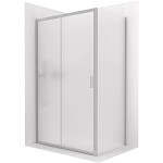 CERANO - Sprchovací kút Varone LINE Ľ/P - 6 mm - chróm, mliečne sklo - 100x70 - posuvný CER-DY505-90156