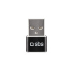 SBS Adaptér USB samec - USB-C samica čierna (TEADAPTUSBTC)