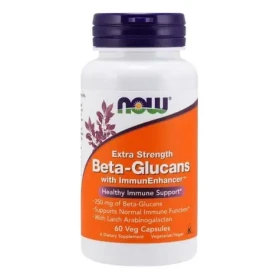 Beta-Glukány + ImmunEnhancer™, Extra silné - NOW Foods (60 kaps.) (47722-1-60caps)